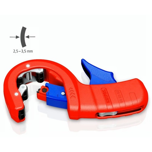 [902302BK] ⬡ Pipe cutter for thick-walled plastic pipes 32-50mm KNIPEX DPT50 (902302BK, KNIPEX)
