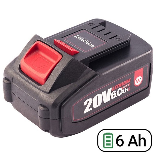 [CLB20V60T] ⬡ Battery for cordless tools WORCRAFT 20V 6.0Ah Li-Ion (CLB20V60T, WORCRAFT)