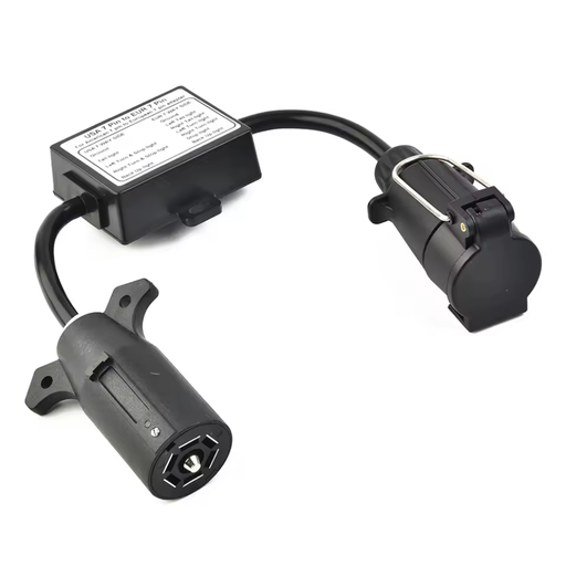 [KR8083B] ⬡ Adapteris priekabai 7 - 7 kontaktų US-EU, plastikinis (KR8083B)