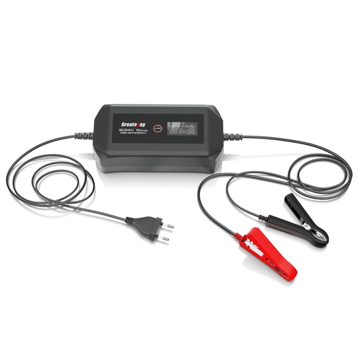[HFMT10DVL] ⬡ Įkroviklis akumuliatoriui automatinis LCD 12/24V 10A 240Ah (HFMT10DVL)