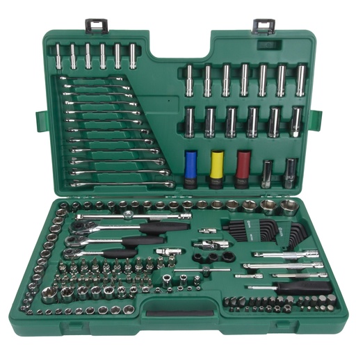 [ST109543] ⬡ 1/4" + 3/8" + 1/2" Dr. Mechanics master set (HEX) 190pcs (ST109543, SATA)