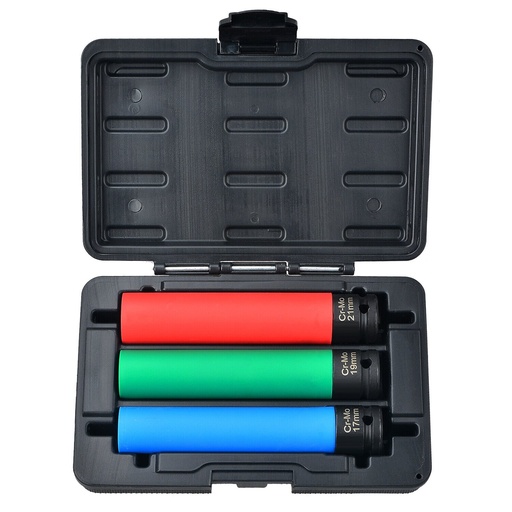 [CL104413] ⬡ 1/2'' Prailgintų smūginių galvučių rato raktams rinkinys 3vnt. L=150mm (CL104413, CHANGLU TOOLS)