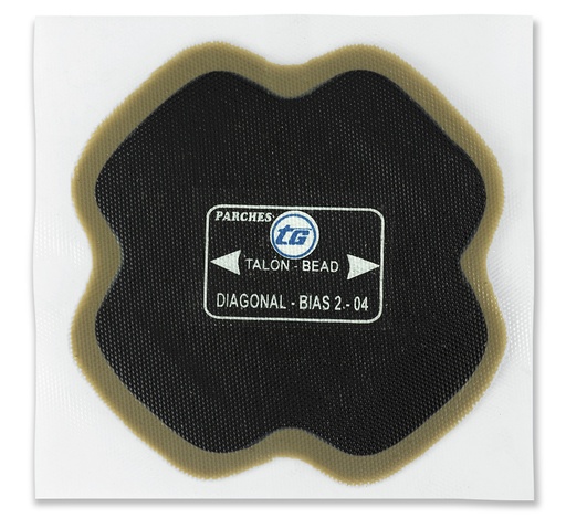[02-01-67] ᴿᴰ Bias tyre patch TIRSO GOMEZ 2-04, 101 mm, 1 pc (02-01-67, TIRSO GOMEZ)