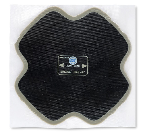[02-01-71] ᴿᴰ Bias tyre patch TIRSO GOMEZ 4-07, 178 mm, 1 pc (02-01-71, TIRSO GOMEZ)