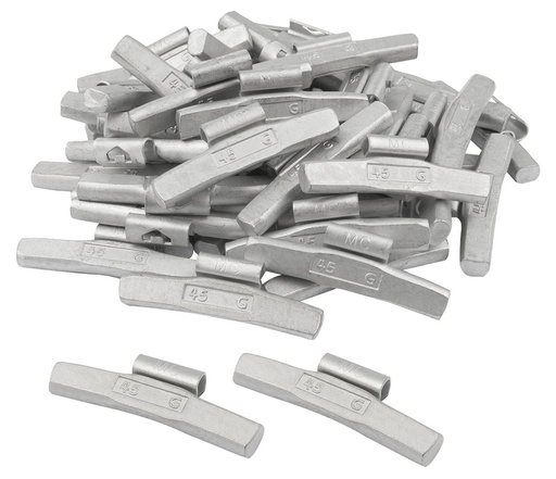 [01-00-55] Clip-on weights Fivestars - FE ALU rims - 45g - 50pcs (01-00-55, REDATS)