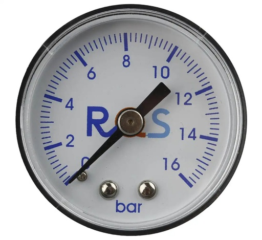 [05-00-35] ᴿᴰ Manometrs spiediena regulatoram 0–16 bar RQS, 1/8″ (05-00-35, REDATS)