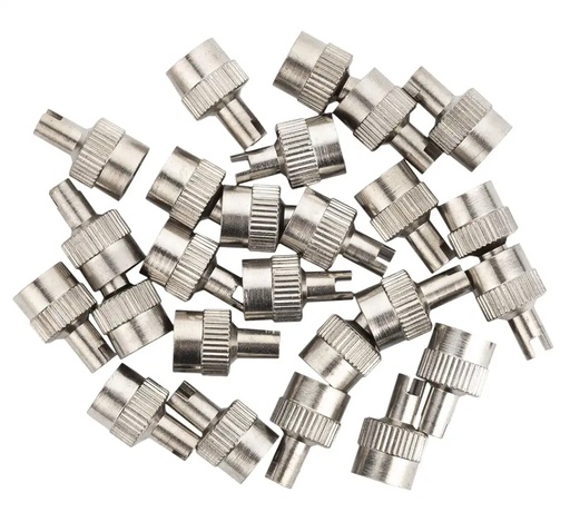 [03-00-58] Metal dust caps with valve key- 25 pcs (03-00-58, REDATS)