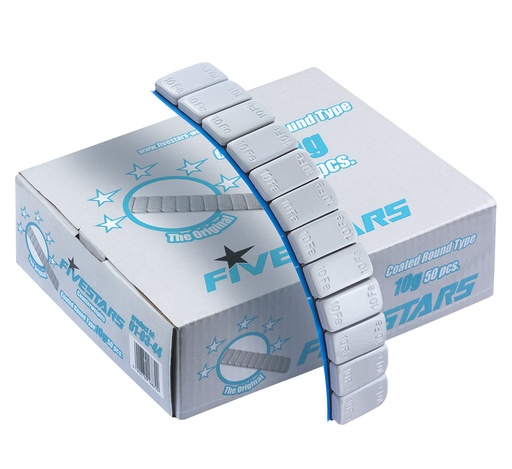 [01-03-44] ᴿᴰ Coated FE adhesive weights with wide tape SUV 10 g, 50 strips (01-03-44, REDATS)