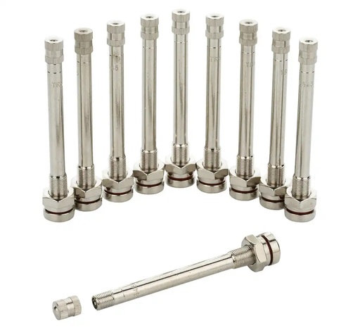 [03-01-90] ᴿᴰ Chrome-plated valve for tubeless truck wheels TR 545, 10 pcs. (03-01-90, REDATS)