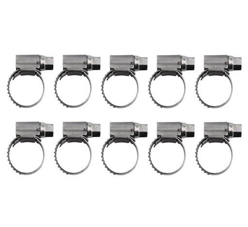 [05-03-01] ᴿᴰ Hose clamp worm-drive 10-16 mm, 10 pcs (05-03-01, REDATS)