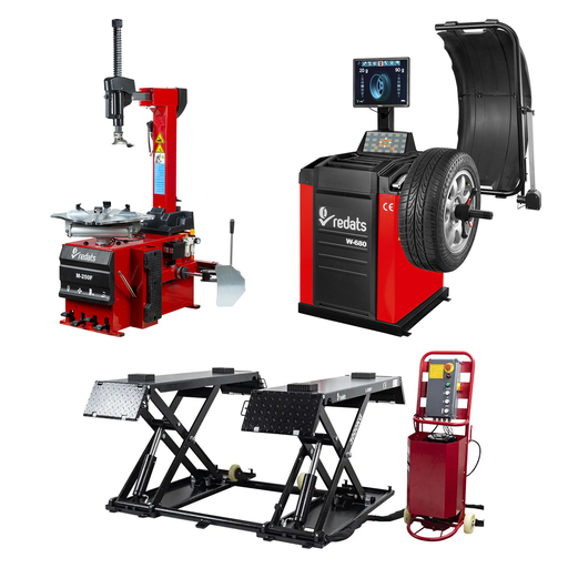 [RD-SET-PRO] Tyre service set PROFESSIONAL — mobile lift + M-250F tyre changer + W-680 balancer